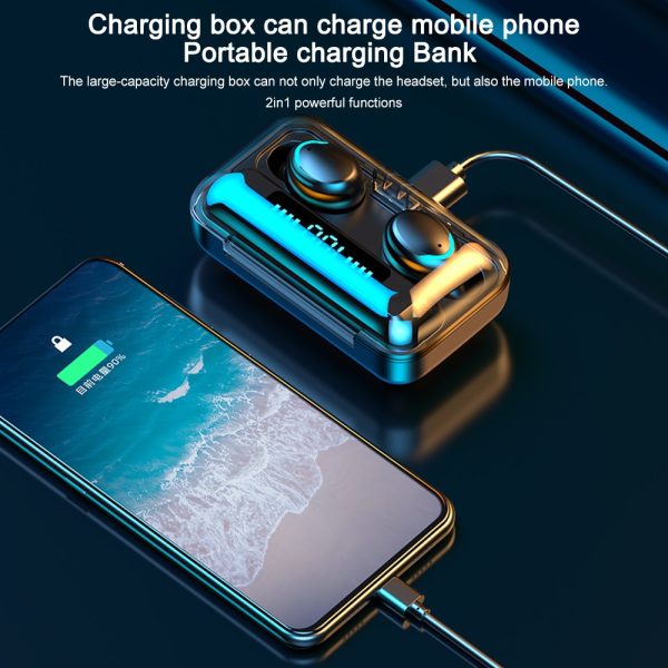 F9-5 TWS Wireless Bluetooth Earphone 5.0 Touch Earphones 9D Stereo Sport Music Waterproof LED Display Airbuds Headset With Mic - Image 3