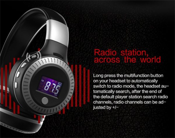 ZEALOT B19 Wireless Headphones with fm Radio Bluetooth Headset Stereo Earphone with Microphone - Image 3