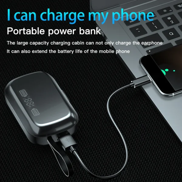 Oringinal Bluetooth Earbuds TWS Headset Wireless Earphone Touch Control HiFI HD Stereo Earbuds Digital display for sport - Image 5