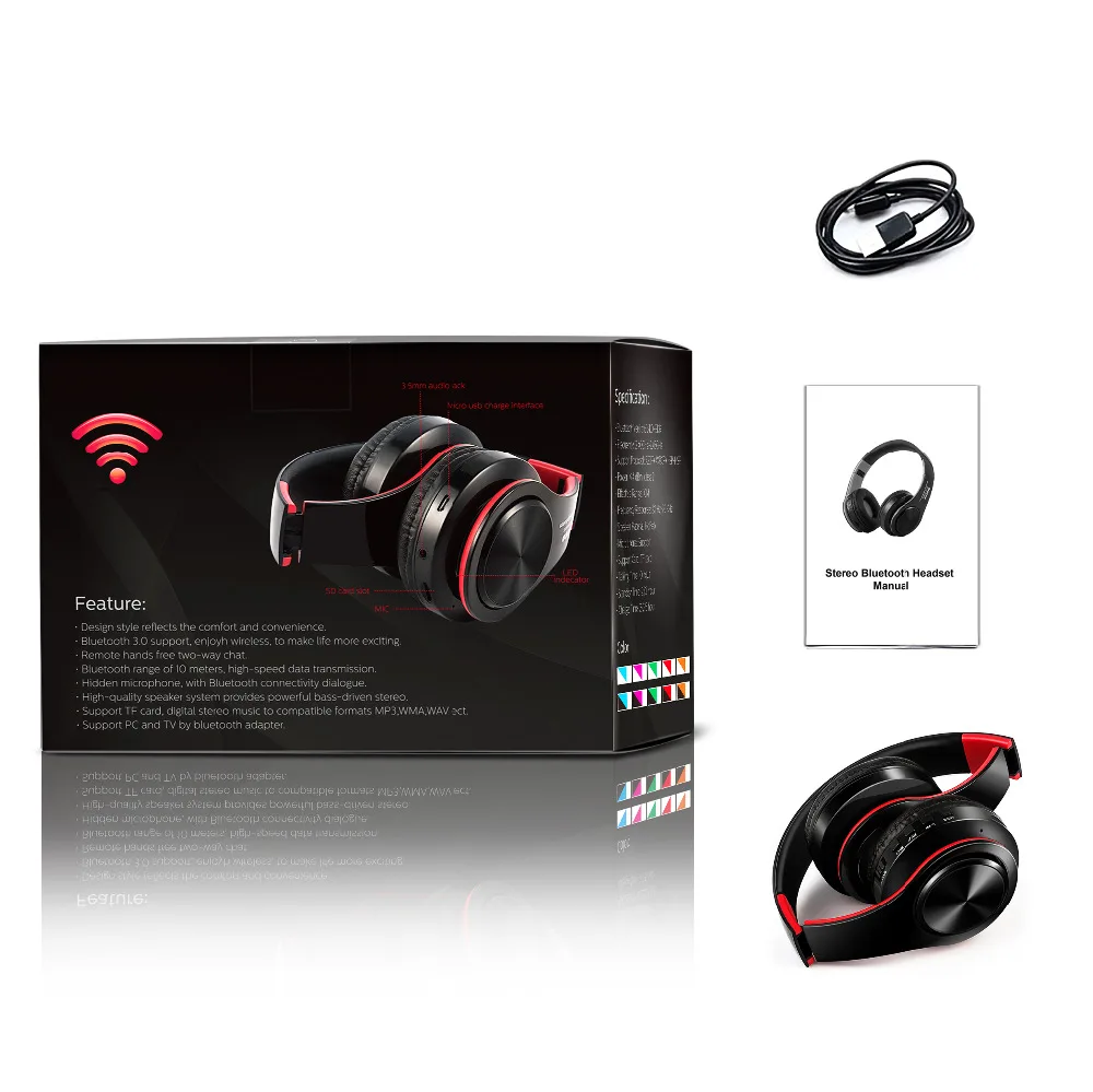 headphones Bluetooth Headset earphone Wireless Headphones Stereo Foldable Sport Earphone Microphone headset Handfree MP3 player - Image 6